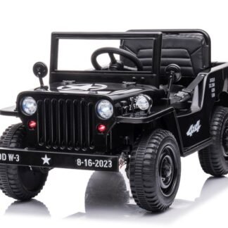 venta JEEP MILITAR 12V, NEGRO, 4 MOTORES, LE-JH-103, RC, ASIENTO PIEL, RUEDAS GOMA - LE14976